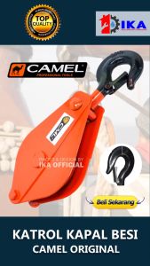 Katrol Kerekan Sumur Camel 0.5 Ton 3 Timba Besi 3 Inch 500kg Camel Roda Katrol Kerekan Timba Sumur 3\" 500Kg