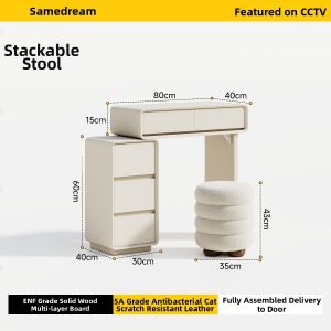 SAMEDREAM | Small Make-up & Storage Dressing Table 60cm