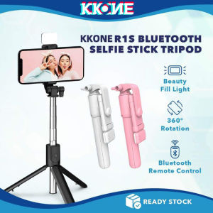 Selfie Stick for Cellphone Tripod Stand Stabilizer 3 in 1 with Light & 360 Rotate Handheld for Vlogging Action Camera