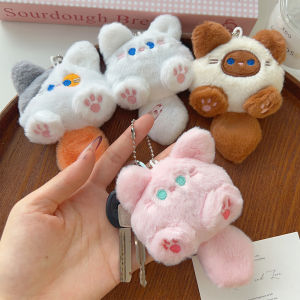 Mèo bông dễ thương Keychain Kawaii búp bê hoạt hình Móc Chìa Khóa Gắn Túi phụ kiện cho nữ phụ nữ