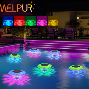 Solar Powered Floating Pool Lights Color Changing LED Lamps Intelligent Sensor for Swimming Pool Pond Garden Party Outdoor Decor