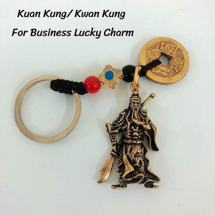 Ziyang Fengshui Kuan Kung Kwan Kung For Business Lucky Charm Keychain