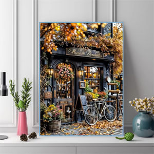 Scenic Shop House Landscape Artwork Jigsaw Puzzle 500/1000/1200/2000PCS Stress Relief Puzzle Wall Art Decor Gift
