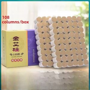 Five-Year-Aged Golden Moxibustion Candles 108 Pieces Set Portable Acupoint Heating Stick for Home Use Full Body Moxibustion
