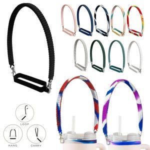 Tay cầm chai nước-Chai nước sling tàu sân bay người giữ với dây đeo-mềm bền Silicone-phù hợp với hầu hết các chai 8-40oz-Tương thích với Stanley aquaflask Bình thủy Klean kanteen cup phụ kiện cốc