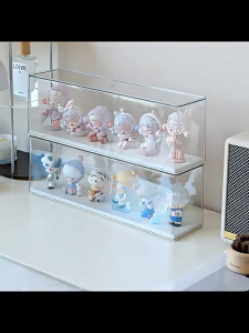 Transparent HD Acrylic Doll Collectible Display Case Popmart Storage Box Stackable Dustproof Rack