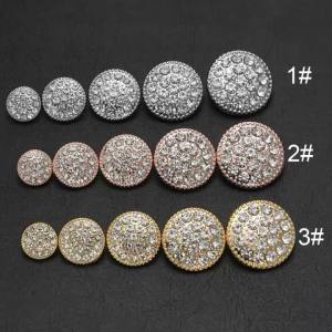 1pcs High End Rhinestone Flower Shape Sewing Buttons For Clothing Luxury Crystal Bag Shoes Scaft Buttons DIY Decor Supplies