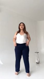 Celana Panjang Kulot Jumbo Wanita: Celana Panjang Hitam Jumbo & Celana Panjang Putih Jumbo