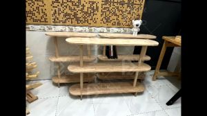 KỆ VUÔNG 4 TẦNG GỖ CAO SU