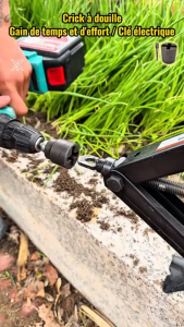 4PCS Heavy Duty Car Scissor Jack Drill Adapter Jack Socket Labour Saving RV Trailer Quick Connect for Road Trip Workshop Garage Tire Changing