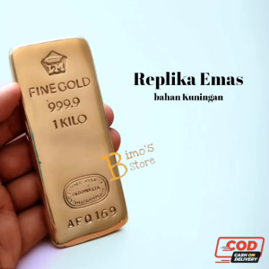 Replika Emas Miniatur Emas Bahan Kuningan Diecast Emas Pajangan Ruang Tamu Dummy Emas Batangan