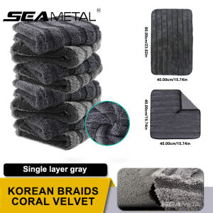 SEAMETAL Thickened Coral Fleece Car Wash Towel 600GSM Automatic Cleaning And Drying Cloth Car Care Details Car Wash Accessories