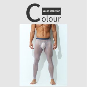 AEEEYEEE | Low Waist Ice Silk See-Through Tight Pants