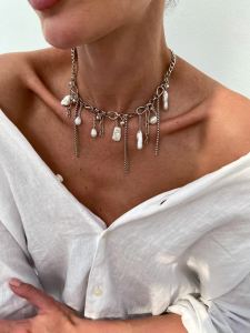 Ingemark | Ingemark Vintage Trái Tim Tình Yêu Tua Rua Mặt Dây Chuyền Vòng Cổ Choker Nữ Sáng Tạo Xương Đòn Dây Chuyền Tiệc Cưới Cô Dâu Món Quà Trang Sức