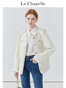 Áo Khoác Nữ La Chapelle Dáng Rộng La Chapelle Thu 2023 Áo Khoác Ngoài Dài Tay Cổ Chữ V Màu Trơn Có Nút Cài