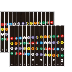 Guitar Stickers Guitar Fretboard Note Labels Guitar Parts Stickers Random Acoustic吉他音名贴纸