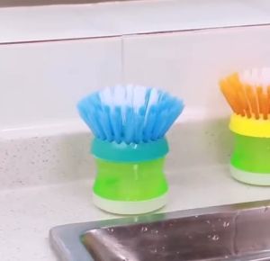 Sikat Serbaguna / Sikat Panci Sikat Bulat Dengan Dispenser Sabun Termurah Terbaru Promo