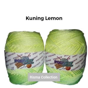 Benang rajut polyester D27 kilap berbagai macam warna/lebih dari 50++ pilihan warna (105 gram) Benang rajut premium 100%Polyester/Polykilap&dop/Polynice benang rajut/seri kuning