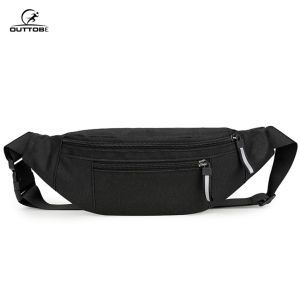 Outtobe Waist Bag Mens Chest Bag Outdoor Sports Bag Waterproof Large Capacity Phone Bag Casual Bag Fashion Fitness Leisure Sport Street Bag for College Student