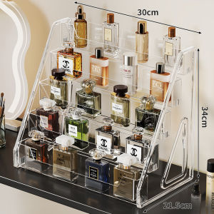 Perfume and Cosmetics Display Rack Multi-tier Transparent Acrylic