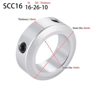 6-30mm Dia Fixed Locking Limit Ring Stop Screw Type Aluminum Alloy Shaft Collar Bearing Positioning Retaining Ring Hardware