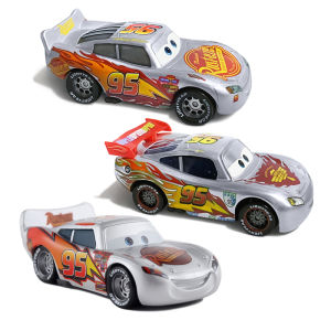 Takara Tomy | New Disney Pixar Cars 2 Cars 3 95 Silver Lightning McQueen Model Toy Car 1:55 Metal Die Casting Racing Car Toy Childrens Gifts