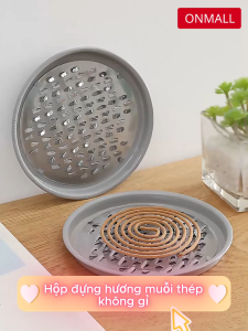 Hộp đựng nhang muỗi hộp đựng hương muỗi thép không gỉ tiện dụng cao cấp