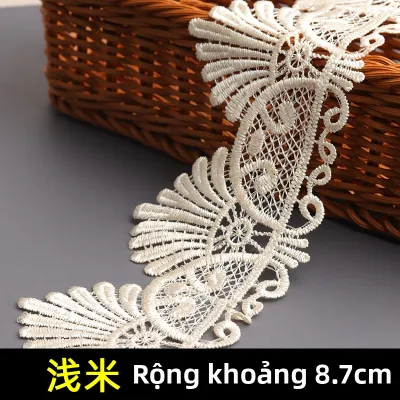 Vải Ren Hoa Tan Trong Nước Vải Trang Trí Rèm Cửa DIY Thủ Công Vải Trang Trí Tay Áo Váy Rèm Cửa