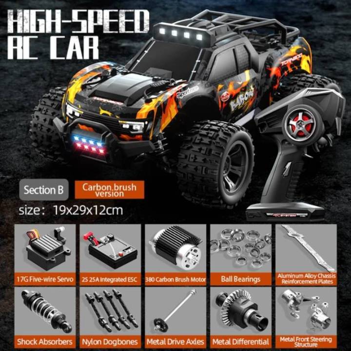 JDD fast delivery original available 35 km h high speed RC cars with 40min long battery life jjrc c8810 2.4g 4WD remote control car monster for s kids toys gifts Lazada PH