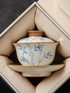 ชามใบชาเคลือบดินเผาแบบจับได้ Hand-Painted Ceramic Tea Set เครื่องเขียนอ่านดินเผาแบบสุดหรูสำหรับบ้านและสวน