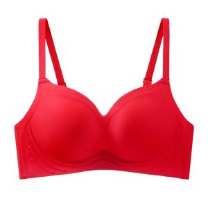 AIMO | ชุดชั้นในสีแดง เอ็มจี ชุดแต่งงาน ชุดชั้นในไร้โครง ไร้สาย สำหรับผู้หญิง ชุดชั้นในวินเทจ ชุดชั้นในวันเกิด