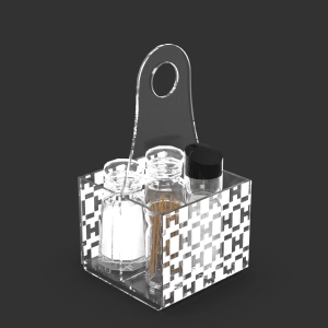 TEMPAT WADAH ALAT PENYIMPAN PENYIMPANAN SIMPAN PERALATAN KOTAK BUMBU SPICE SPICES CONDIMENT CONDIMENTS SAUCE KETCHUP BOTTLE ORGANIZER ORGANISER HOLDER SHELF RACK RAK MASAK DAPUR ESTETIK KEKINIAN ELEGAN MODERN ACRYLIC AKRILIK BENING CLEAR MOTIF PUZZLE 290