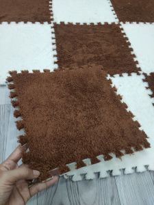 Thảm lông ghép thảm ghép tiện lợi thảm lông ghép kích thước 30×30cm Tình lê house