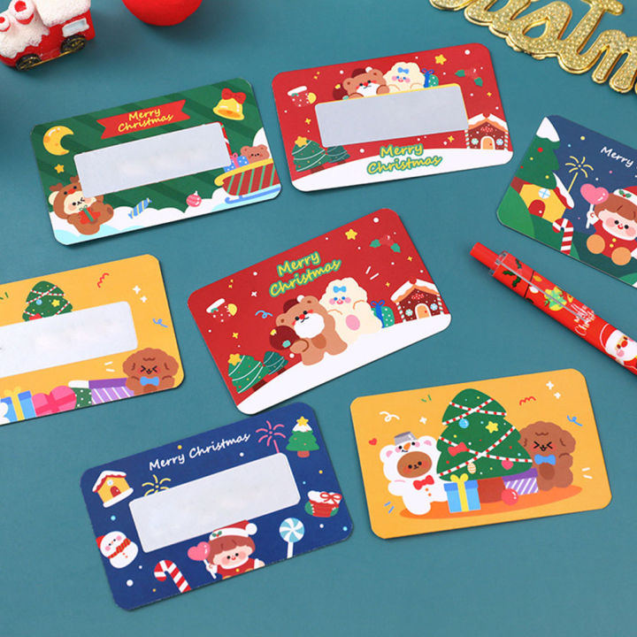 BC 20Pcs Christmas Reward Scratch Card Film Coated Stickers Scratch Off ...