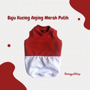 Baju Kucing Anjing Merah Putih