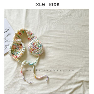 Handmade Knitted Ear Muffs for Children Outdoor Warm Fashionable Pure Color Autumn Winter Protection against Cold Weather Boys And Girls