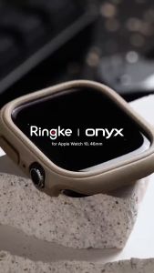 RINGKE® ONYX Extreme Tough Watch Series 10 Oil Resistant Soft Flexible TPU and Protective Polycarbonate Cover Case