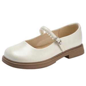 Josiny | Ribbon Lace-up Mary Jane Flat Shoes