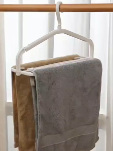 Scalable Clothes Hanger Foldable Space Saving Coat Towel Hanger Plastic Rotatable Drying Rack for Home Closet Balcony