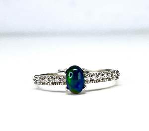 NATURAL BLACK AND YELLOW OPAL RINGS