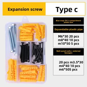 BAIRUITE | 304 Stainless Steel Round/Countersunk Screws Plastic Fish Expansion Anchors Full Set Eye Hooks