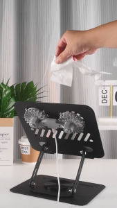 COOBOWE Multifungsi Dudukan Laptop 360 Derajat Rotasi Gaming Laptop Stand Aluminium Cooling Pad Laptop Holder Dengan Kipas Pendingin Magnetik