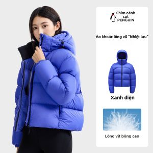 Penguin | Áo Khoác Lông Nhím Hoodie Siêu Nhẹ Ấm Áp