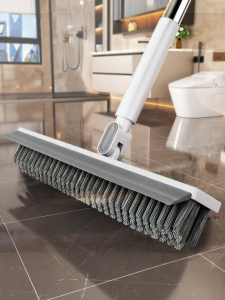 Bathroom Floor Cleaning Brush Gap Bristle Long Handle