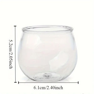 Round Small Plastic Dessert Cups Mini Clear Plastic Bowls Recyclable Shatter Resistant Clear Plastic Plastic Salad Bowls