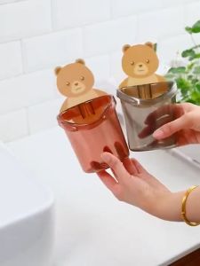 Cốc Gấu Dán Tường Để Bàn Chải Đánh Răng Hình Gấu Có Lỗ Thoát Nước Tiện Lợi lazPick Cốc Gấu Dán Tường Để Bàn Chải Đánh Răng Hình Gấu Có Lỗ Thoát Nước Tiện Lợi