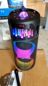 SKG ลำโพงพกพา 8นิ้ว x2 3000w มาพร้อมมาเคย 1ตัว ไฟวิบวับ (ปิด-เปิดได้) รุ่น KG-050 เสียงดี เบสแน่น บประกัน 1 ปี