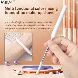Makeup Spatula Stainless Steel Beauty Makeup Mixing Stick Nail Polish Glue Color Mixing Stick Foundation Spatula