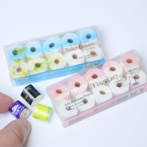 Mini Miniature Candy Toy Baby House Kids Play House Handmade Toy Artificial Tissue Roll Paper Model