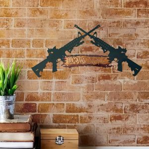 CIFbuy | CIFBUY Metal Wall Art Patriotic Arms Iron Sculpture Hanging Decor For Home Bar Kitchen Perfect Gift For History Lovers